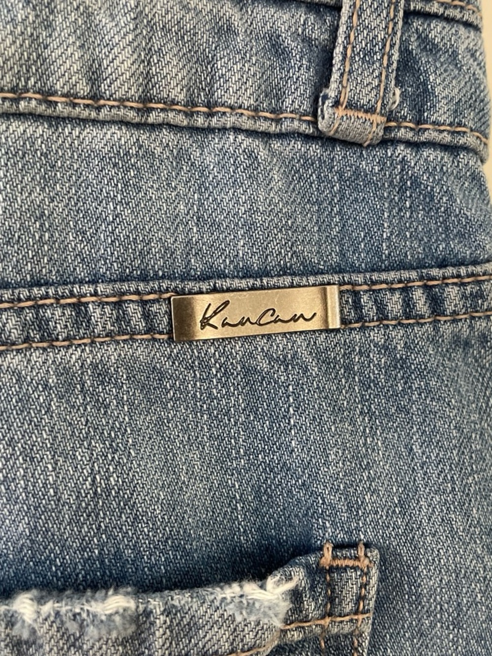 KanCan Vintage Light Blue Distressed Denim Shorts - Picture 5 of 7